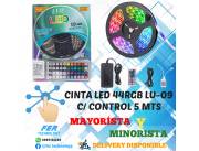 CINTA LED 44RGB C/ CONTROL LU-09 5 MTS