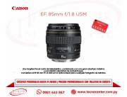 Lente Canon EF 85mm F/1.8 USM. Adquirila en cuotas
