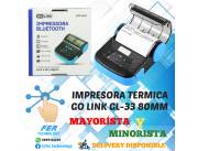 IMPRESORA TERMICA GO LINK GL-33 80MM BLUETOOTH Y USB