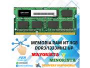 MEMORIA RAM NT 4GB DDR3/1333MHZ UP GAMER