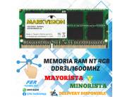 MEMORIA RAM NT 4GB DDR3L/1600MHZ MARKVISION