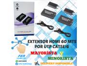 EXTENSOR HDMI POR RJ45 HASTA 60MTS POC