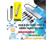 HUB 8 EN 1 USB TIPO C PARA MACBOOK