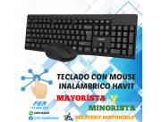 COMBO TECLADO Y MOUSE INALAMBRICO HAVIT HV-KB257