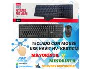 COMBO TECLADO C/MOUSE USB HAVIT HV-KB611CM