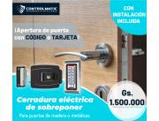 CERRADURA ELECTRICA, CERRADURAS PARA PUERTAS DE MADERA, METAL O VIDRIO, CERRADURA A CONTRO