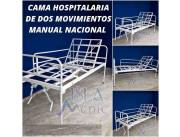 CAMA HOSPITALARIA ARTICULABLE DE 2 POSICIONES MANUAL NACIONAL