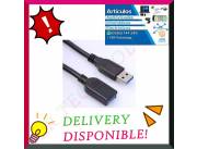 CABLE USB 3.0 MACHO A HEMBRA 30CM