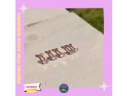 Piercings stud acero quirúrgico 316L enchapados en oro rosa con zirconias