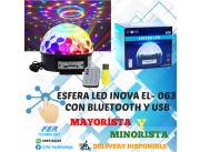 ESFERA LED INOVA EL-063 C/ BLUETOOTH Y USB