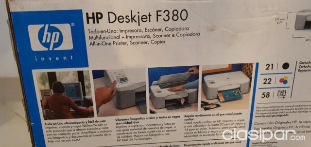 HP Impresora/escáner/copiadora todo en uno Deskjet F380