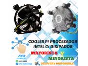 COOLER PARA PROCESADOR INTEL SOCKET 1155/1150/1151 CON DISIPADOR