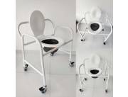 SILLA SANITARIA CON RUEDAS NACIONAL REFORZADA