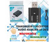 AUDIO TRANSMISOR Y RECEPTOR BLUETOOTH AUX LU-203