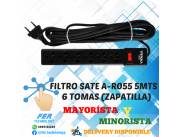 FILTRO SATE A-R055 5 MTS CON 6 TOMAS (ZAPATILLA)