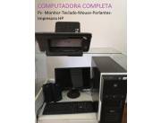 COMPUTADORA DE OFICINA CON IMPRESORA