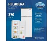 HELADERA DOBLE PUERA FRIO HUMEDO 270 LTS SPEED