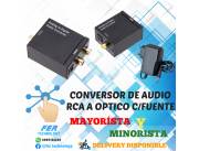 CONVERSOR AUDIO RCA A OPTICO Y COAXIAL C/FUENTE