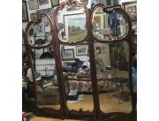 Vendo hermoso y antiguo espejo tríptico impecable estado