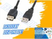 CABLE USB 2.0 MACHO A HEMBRA 3 METROS