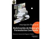 Gestión de Rúbricas de Libros Contables por Primera vez y/o Continuo