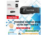 PENDRIVE SANDISK ULTRA SHIFT 64GB USB 3.0