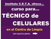 curso técnico: TÉCNICO de CELULARES en LA CIUDAD DE LIMPIO (CENTRO)
