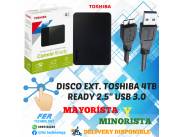 DISCO EXTERNO 4TB TOSHIBA READY 2.5 USB 3.0