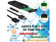 GAVETA P/ M.2 SATE AX-203S USB 3.0