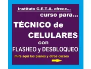 ,SÁBADOS o DOMINGOS X LA MAÑANA.....CURSOS P/TECNICO DE CELULARES y FLASHEO DESBLOQUEO