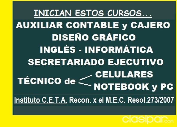 Otros cursos - cursos p/TÉCNICO DE CELULARES- DE NOTEBOO-SECRETARIADO-CAJERO-AUXILIAR CONTABLE-INGLES ETC