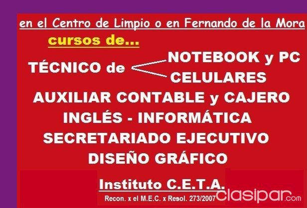 Cursos y seminarios - cursos p/ SECRETARIADO-CAJERO-AUXILIAR CONTABLE-INGLES ETC......