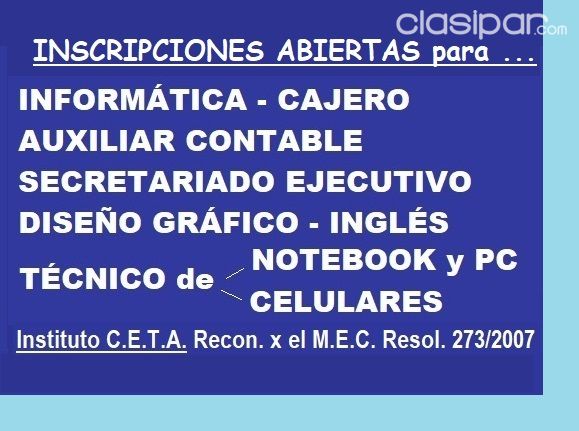 Otros cursos - cursos p/ INGLES AMERICANO-SECRETARIADO-CAJERO-AUXILIAR CONTABLE-ETC.