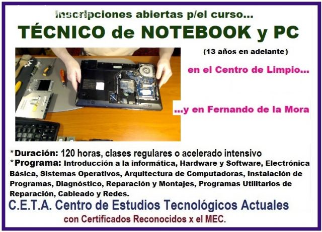 Otros electrónica - notebook, pc,,,celulares etc,,,aquí tenemos el curso para técnico!!!