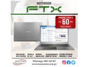 Notebook FTX Intel. Adquirila en cuota