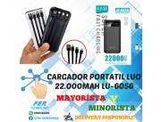 CARGADOR PORTATIL 22000MAH LUO LU-6056