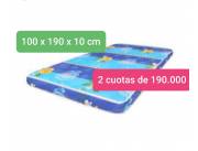 COLCHON DE 1 PLAZA Y MEDIA 100 X 190 X 10 !! LLEVA EN 2 CUOTAS ! NO MIRAMOS INFORMCONF