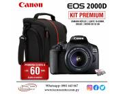 Cámara Canon EOS 2000D (T7) Kit Premium. Adquirila en cuotas!