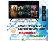 SMART TV LED 32 HD CON MÁS DE MIL CANALES Y DOS MIL PELICULAS