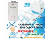 CARGADOR PARA IPHONE CARGA RÁPIDA 20W