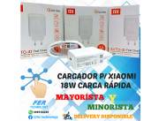 CARGADOR XIAOMI TIPO C 18W 3A