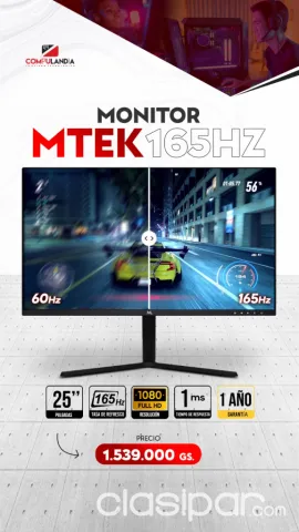 Monitor Gamer MTEK 24 FHD 165Hz - Compulandia Paraguay