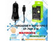 CARGADOR P/ AUTO EP-7031 TIPO C 2.1A