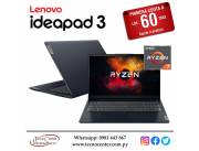 Notebook Lenovo Ideapad 3 Ryzen 7 RAM 16GB. Adquirila en cuotas!