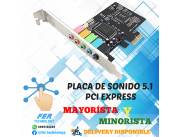 PLACA DE SONIDO 5.1 PCI EXPRESS