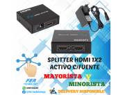 SPLITTER HDMI ACTIVO 1X2 C/FUENTE