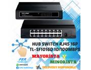 HUB SWITCH RJ45 16 PUERTOS TP-LINK TL-SF1016D 10/100MBPS