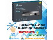 HUB SWITCH RJ45 16 PUERTOS TP-LINK TL-SG1016D 10/100/1000MBPS