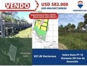 Vendo , campo en frontera , sobre ruta 12