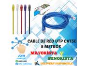 CABLE UTP INTERNO CAT5E 5MTS